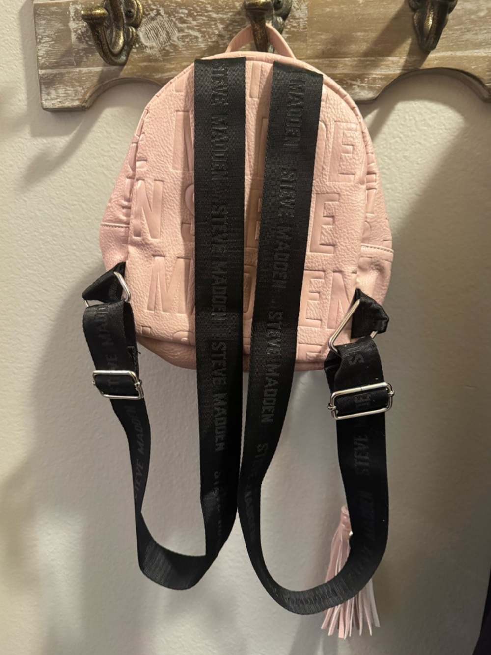 Steve Madden Blush Pink Mini Backpack with Tassel EUC - Picture 8 of 9